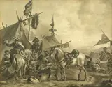 Philips Wouwerman, Scenes of cavalrymen in a military encampment (2)