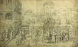 Ecce Homo by Lucas van Leyden, pen and ink on paper, sold Feb 2013
