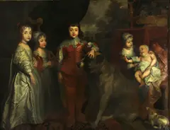 Sir Anthony Van Dyck, The five eldest children of King Charles I, oil on canvas