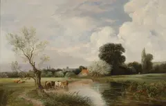 Backwater, Windsor by George Cole, oil on canvas, sold Feb 2013