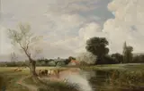 George Cole, Backwater, Windsor, oil on canvas