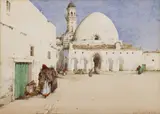 Arca Noel Harry Leaver, A mosque in Algeria; An arched entrance to a street (2)