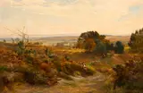 Frederick Whitehead, The South Dorset Hunt on Eggleton Hill, oil on canvas