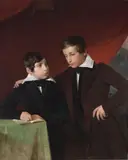 Spanish School, A portrait of two brothers