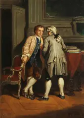 Victor Chavet, The politicians, oil on panel