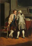 Victor Chavet, The politicians, oil on panel