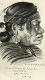 Eldridge Ayer Burbank, Portrait of Has-Teen-E-Ash-E, Navajo, graphite on paper