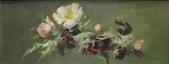 California wildflowers by William Hubacek, oil on canvas, sold Feb 2013