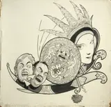 René Bull, The Disc of Icha-Cota, ink, gouache and pencil on paperboard