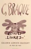 Georges Braque, Estampes-Livres, Galerie Adrien Maeght, 1958, Color lithographic poster