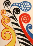 Fiesta by Alexander Calder, c. 1973, Color lithograph on wove paper, sold Feb 2013