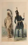 George Catlin, Wi-Jun-Jon, Pl. 25, from the North American Indian Portfolio, 1844-45, Handcolored lithograph on heavy wove paper, the regular edition