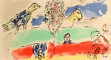 Marc Chagall, Le fleuve vert (M. 728), 1974, Color lithograph on wove paper, from the unsigned book format edition of 10,000 (there was also a signed and numbered edition of 50)