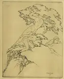 Perham Wilhelm Nahl, Bound (Adam and Eve), 1926, Etching on wove paper