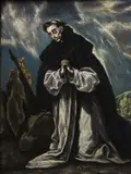 Saint Dominic in prayer by called El Greco Domenikos Theotokopoulos, oil on canvas, sold Jan 2013
