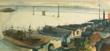 Frank N. Ashley, San Francisco waterfront, 1957, watercolor on paperboard