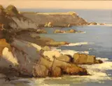 Brian Blood, Coastal rocks, Pacific Grove, 2006, oil on board