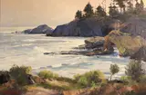 Bennett Bradbury, Coastal view, oil on canvas