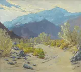 William S. Darling, Morning in the canyon, oil on canvas affixed to board