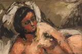 Emmanuel Mané-Katz, Reclining female nude, gouache on paper