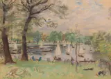 Paul Maze, Lawn chairs by the Thames