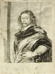 Portrait of Frans van Mieris I by Carel de Moor, c. 1667, Etching on laid paper, probably the first state (of 3), after a self-portrait by Mieris, sold Jan 2013