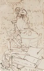 Milton Avery, Ste. Anne, Manitoba, Canada, ink on paper