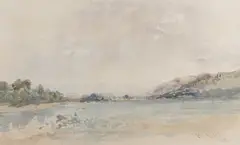 William Keith, Near San Francisco Bay, 1888, watercolor on paper