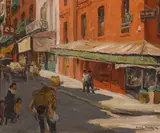 Jules Eugene Pages, Chinatown, San Francisco, oil on canvas