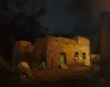 Will Sparks, Firelight, Santa Cruz Valley, Arizona, oil on panel