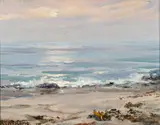 Albert Thomas Derome, Harvest moon, Wild Rose Beach, Pacific Grove, 1947; Asilomar dunes, 1933 (two)