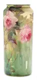 Franz Bischoff, Cylindrical vase with roses, 1906, porcelain