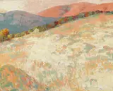 Hay field, sunset by Selden Connor Gile, 1928, oil on canvas, offered Nov 2013