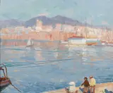 Bernhard Gutmann, Early morning, Mallorca, 1925, oil on panel