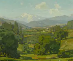 Mount San Antonio, (Mount Baldy) by William Wendt, 1923, oil on canvas, sold Nov 2013