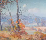 Connecticut river by Maurice Braun, oil on canvas, sold Nov 2013