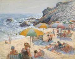 William Alexander Griffith, Divers Cove, Laguna Beach, pastel on linen