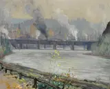 Alfred R. Mitchell, Easton, Pennsylvania on the Delaware River