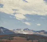 Sierra sky by Edgar Alwin Payne, oil on canvas affixed to board, sold Nov 2013