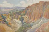 Charles A. Fries, The painted gorge at Torrey Pines