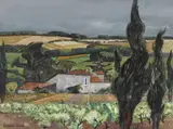 Millard Sheets, Farmhouse near Montpellier, France