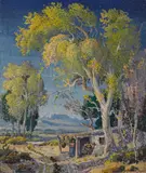 Fred Grayson Sayre, Edge of the desert, oil on canvas affixed to board
