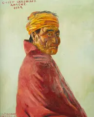 Elbridge Ayer Burbank, Chief Geronimo, Apache in 1899, oil on canvas board