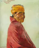 Elbridge Ayer Burbank, Chief Geronimo, Apache in 1899, oil on canvas board