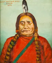 Elbridge Ayer Burbank, Chief Sitting Bull, Sioux in 1875, oil on canvas board