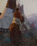 Frank Tenney Johnson, Mounted Indian