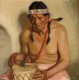 Ernest Martin Hennings, Taos Pueblo Indian, John Martinez