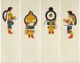 Dorr Bothwell, An Indian motif screen, 1936, oil on masonite