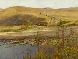 San Juan Creek by William Wendt, oil on canvas, sold Aug 2013