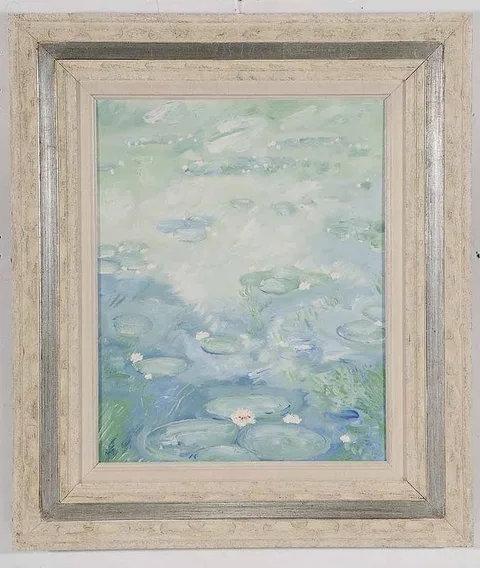 Johannes Schiefer, Lily Pads, oil on canvas